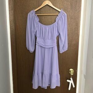 Lavender chiffon dress